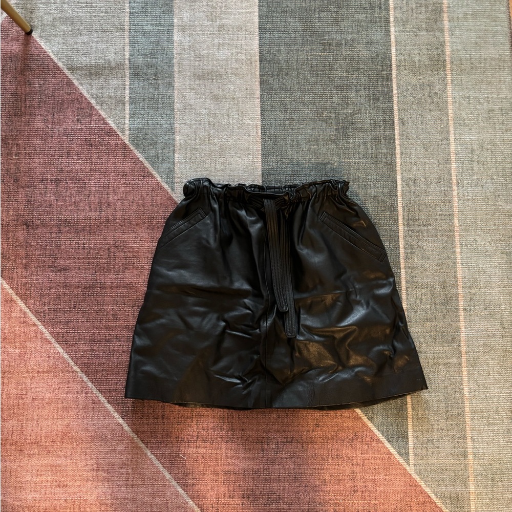 Lisa Perry x Barneys New York Leather Skirt